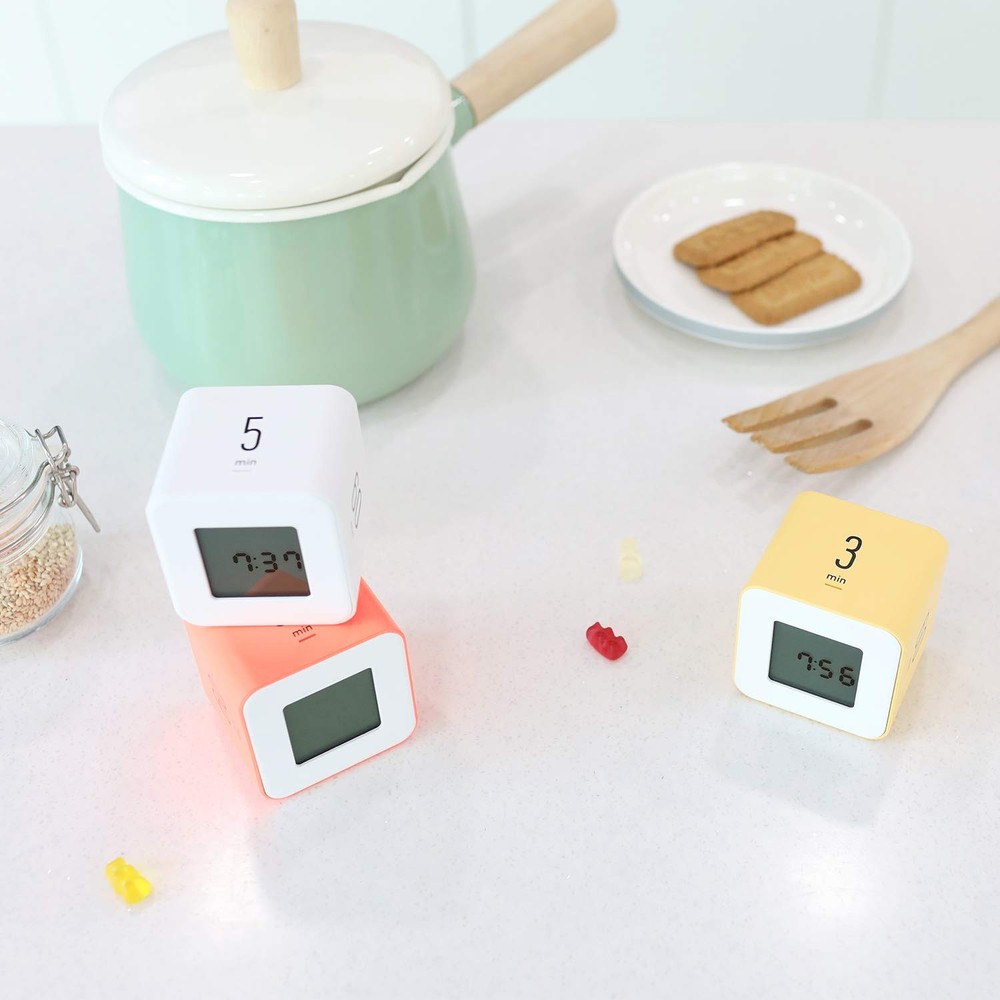 Multi Clock Time Cube Timer (Coral), Alarm & Backlight Desk Productivity for ...