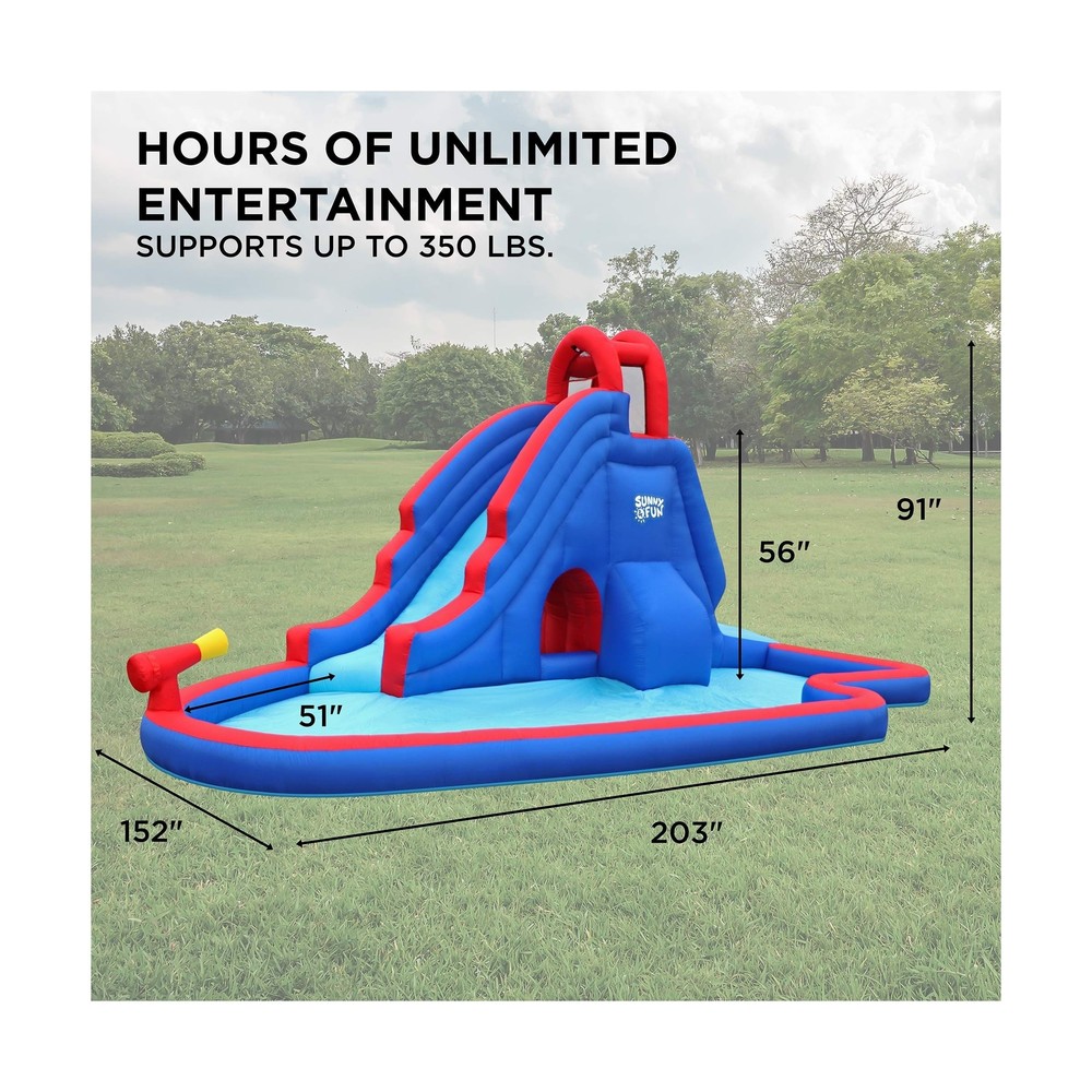 Sunny & Fun Deluxe Inflatable Water Slide Park