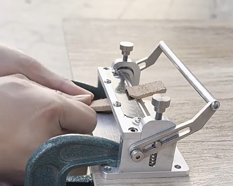 Handmade leather thinning machine, soft & hard leather belt scraping machine