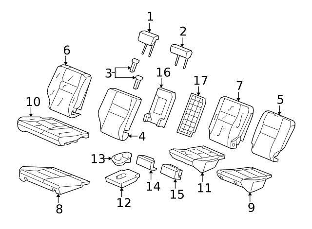Genuine Honda Headrest Outer 82140-SXT-A11ZA