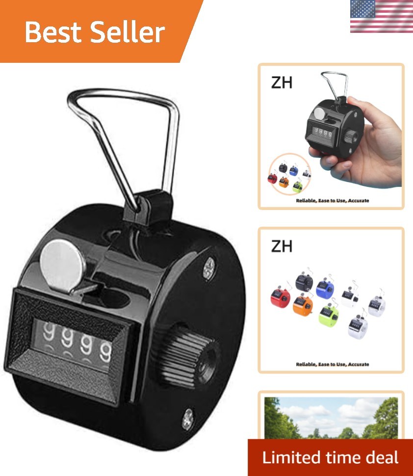 Dual Clicker Hand Tally Counter - Durable, Eco-Friendly & Smooth Operation