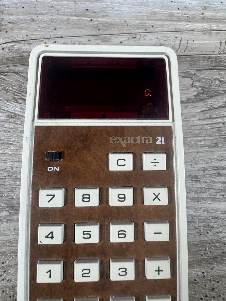 Vintage Texas Instruments Exactra 21 Calculator Red LED Working