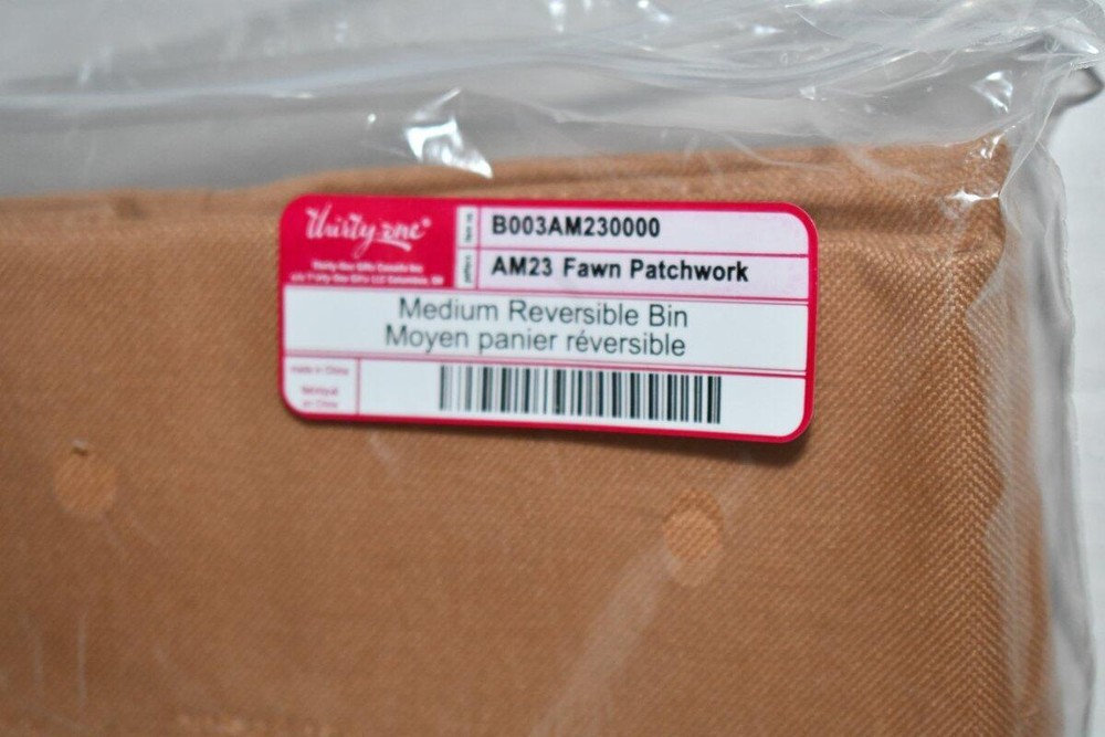 Thirty One Medium Reversible Binin Fawn Patchwork NWT