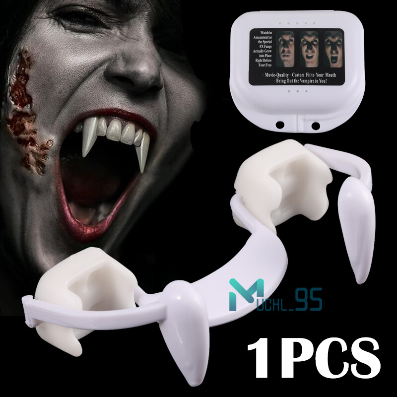 Retractable Teeth Perfect fitting Vampire Fangs Retainer, Great for Halloween