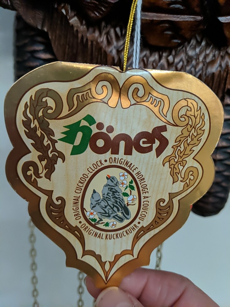 Hones 8 Day Dead Hunter Cuckoo Clock Black Forest Germany