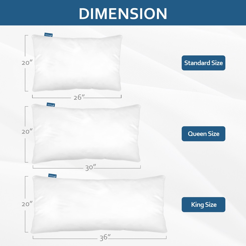 Waterproof Pillow Protector Zippered Pillowcases Pillow Covers 2 Pack Queen Size