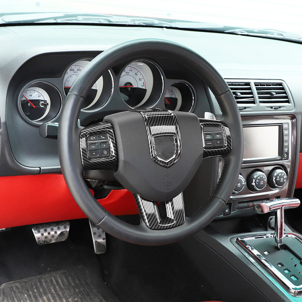 For Dodge Challenger 09-14 Carbon Full Decor Center Console Panel Cover Kit,16pc