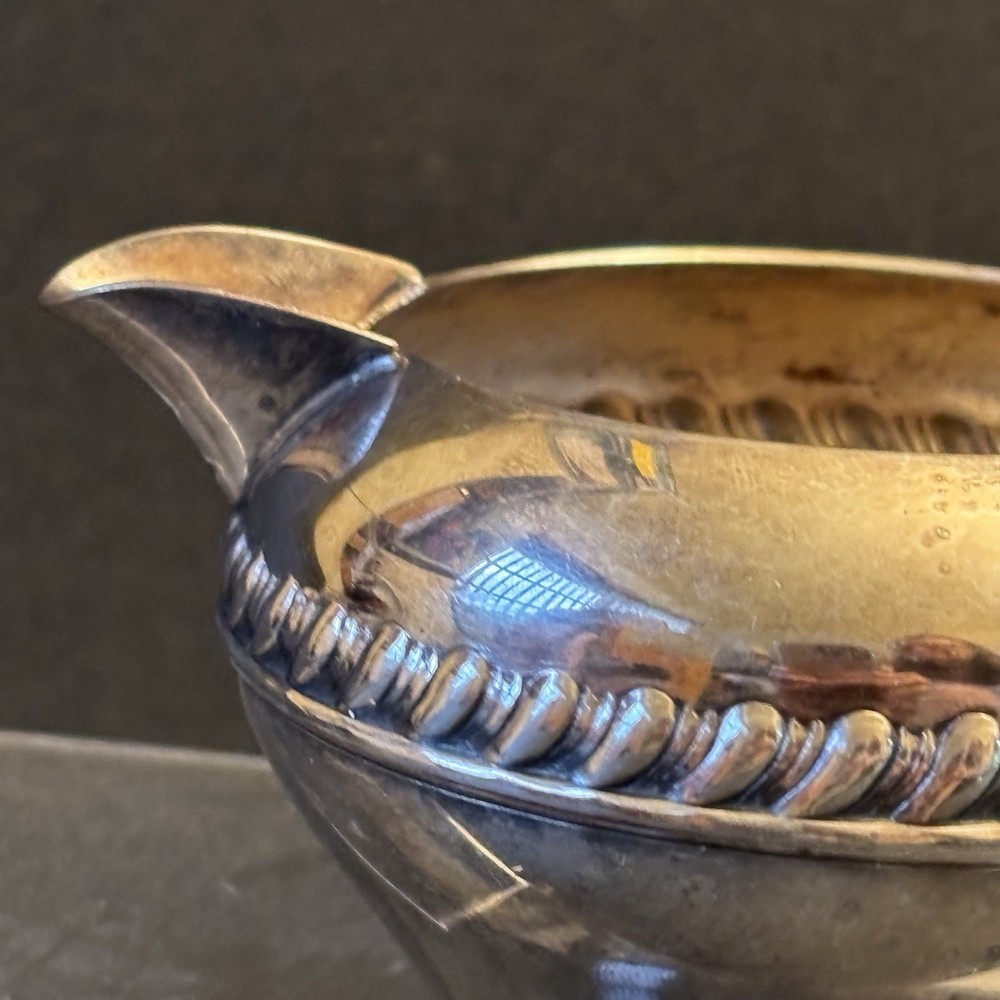 Sheridan VTG Victorian Creamer Pitcher Silver on Copper