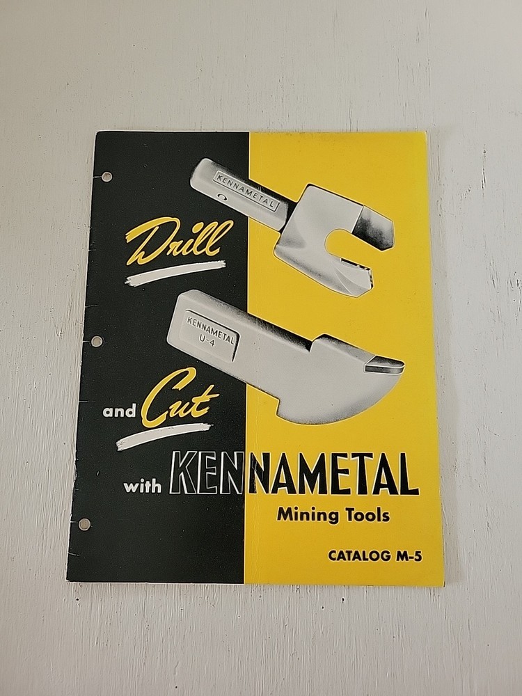 Vintage 1948 Kennametal Tool Manual M-5 Mining Tools