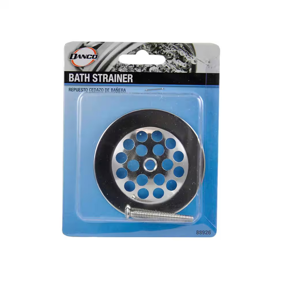 2-7/8 In. Bath Grid Strainer with Screw in Chrome