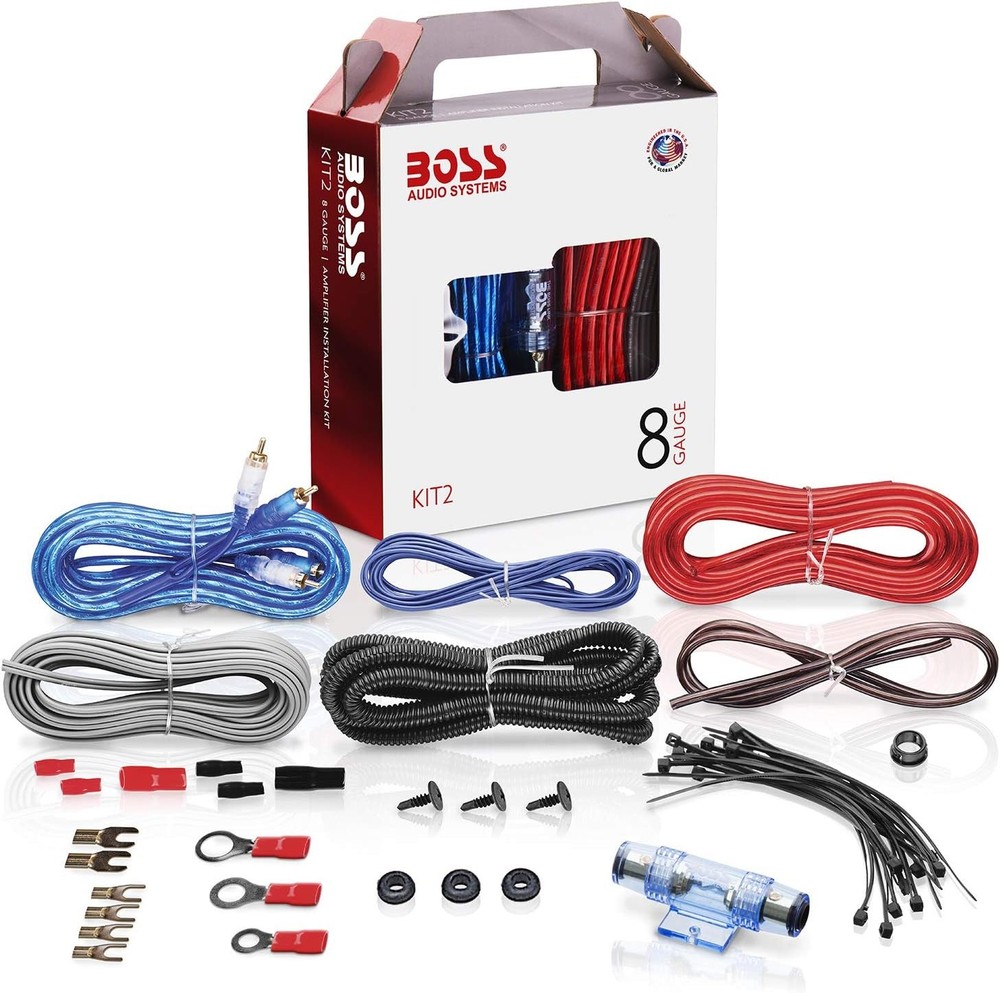BOSS Audio Systems KIT2 8 Gauge Complete Car Amplifier Multi-Color