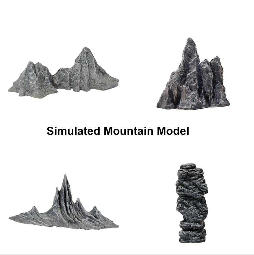 Diorama Mini Mountain Model Realistic Rocks Train Railroad Layout Display Model