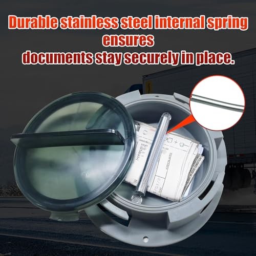 Twist Lock Document Holder for Trucks and Trailers – ABS Plastic Storage 4