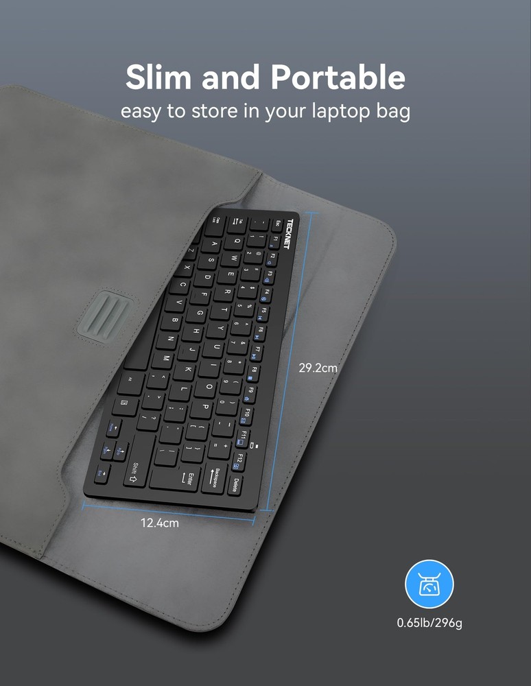 Wireless Keyboard and Mouse Combo, Mini Cordless Computer Keyboard and Mouse ...
