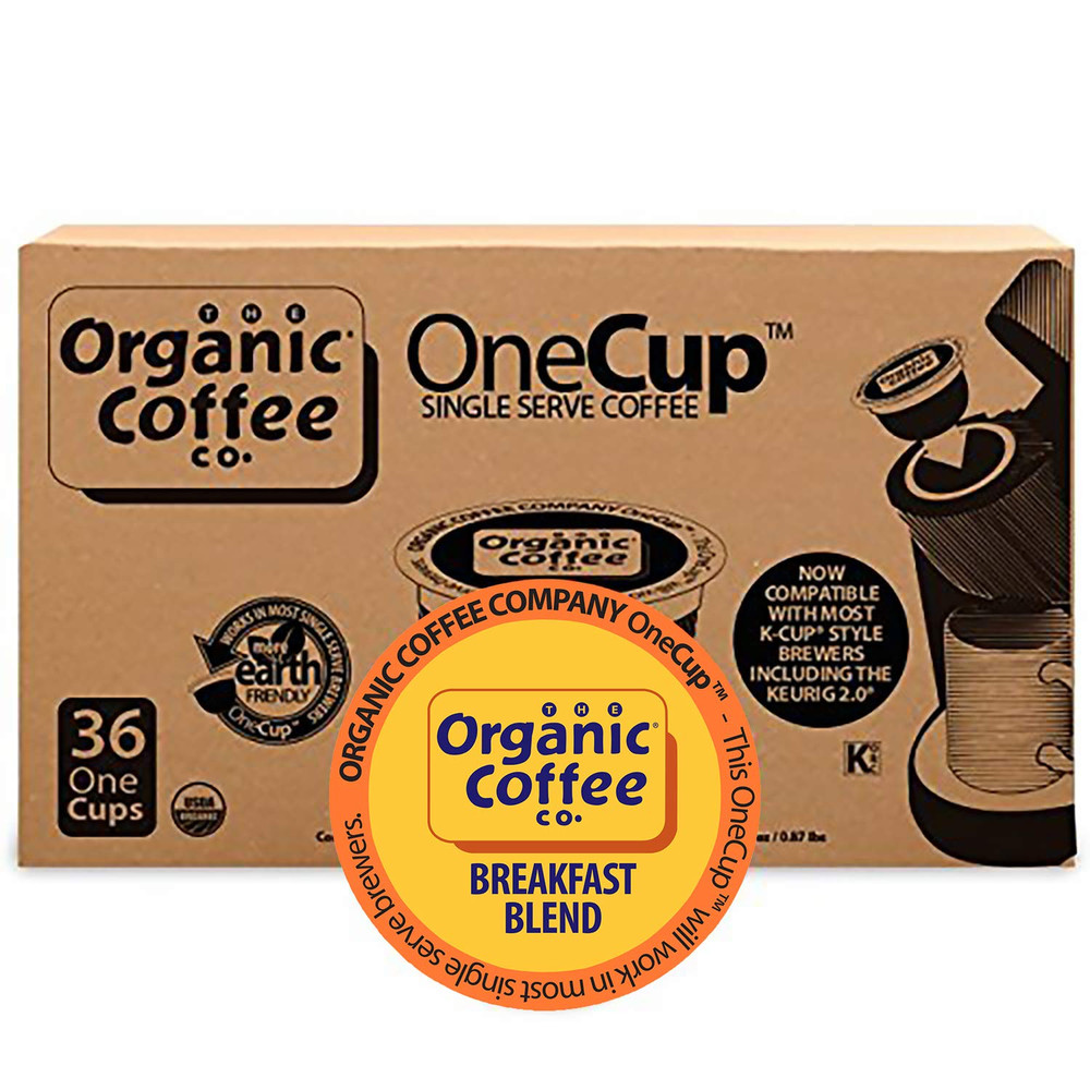 Compostable Coffee Pods - Breakfast Blend (36 Ct) K Cup Compatible, Medium Roast