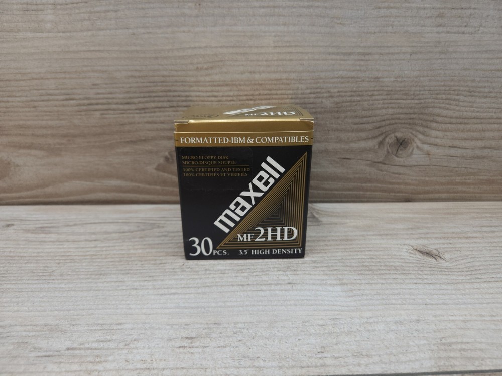 Maxwell MF2HD High Density Floppy Disk 3.5" Formatted 30 Pack IBM Compatibles