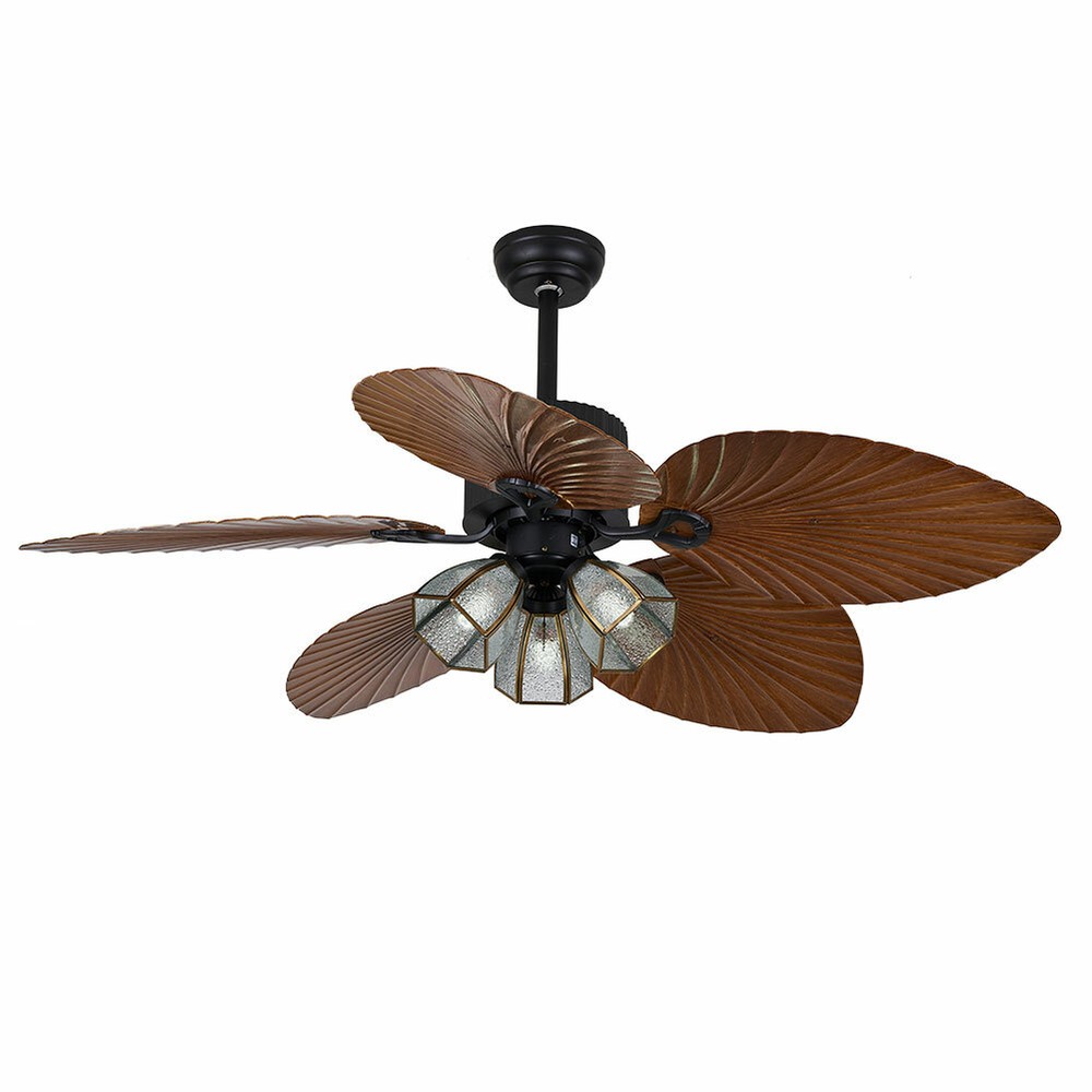 52" Tropical Ceiling Fan Light Indoor Reversible+ Remote Control 110V