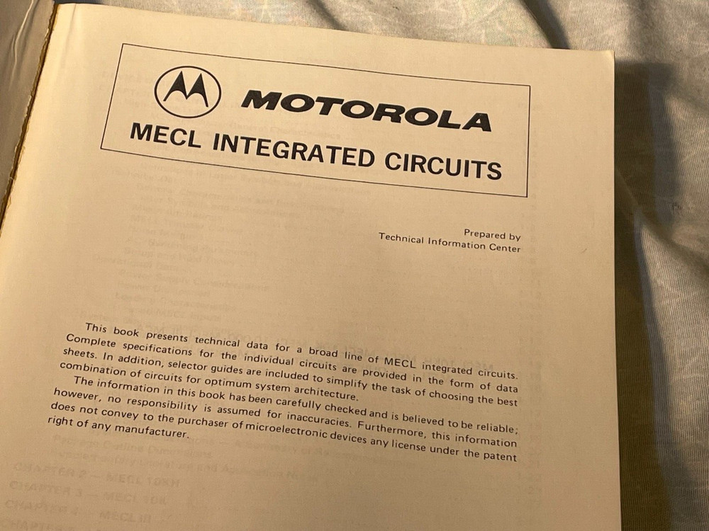 Motorola MECL Data Book 1982 DL122