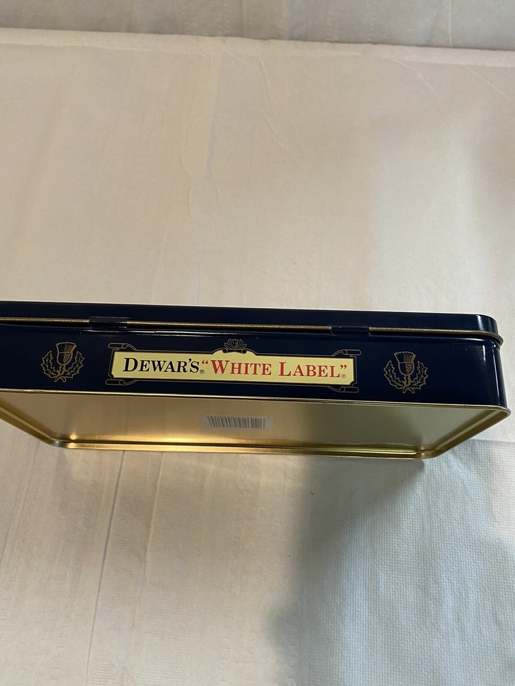 Vintage Dewar's White Label Hinged Tin