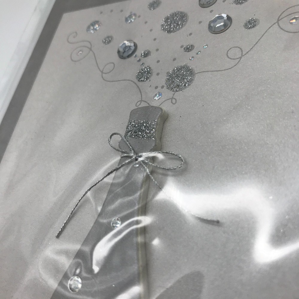 Congratulations Greeting Card Champagne Silver Paper Magic Group