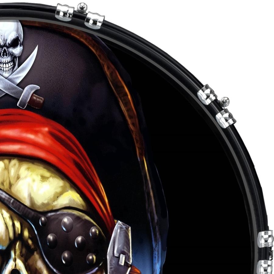 Aquarian 22" Kick Bass Drum Head Graphical Image Front Skin