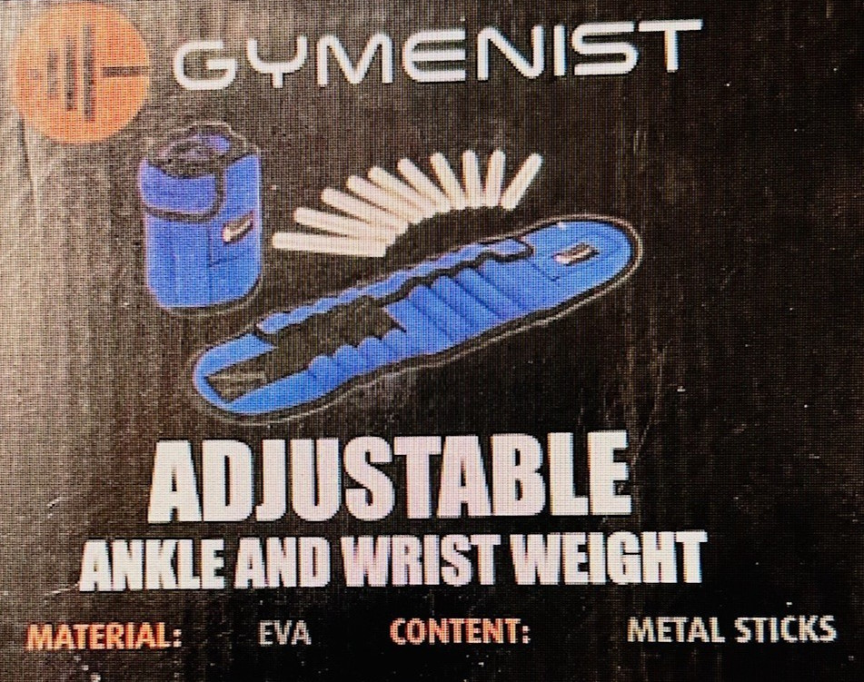 Gymenist Adjustable Ankle Weights PAIR 0.5 to 5 LBS Each 10 LBS Total