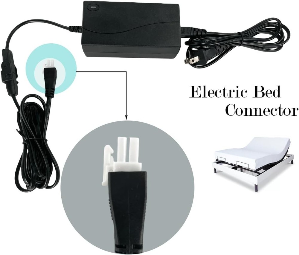 Adjustable Bed Base Power Supply Adapter，Electric Black
