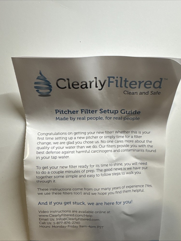 Clearly Filtered Water Pitcher Replacement Filter (Single)