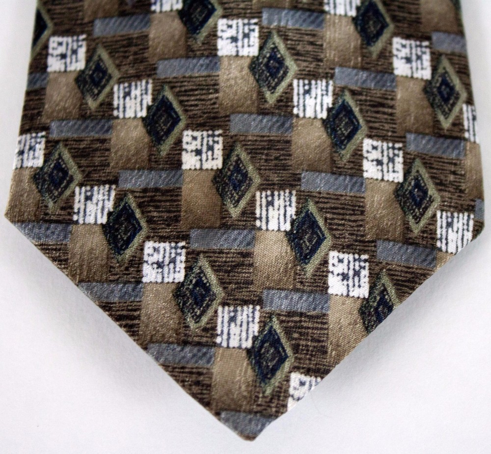 David Taylor Men's Polyester Tie Multiple Color Geometric