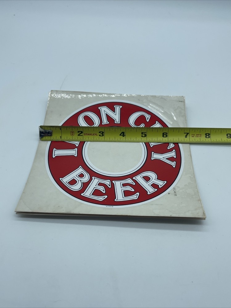Vintage IRON CITY Brewing STICKER - PC ICB-86