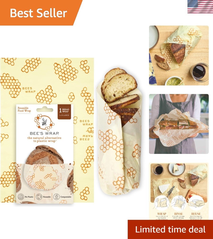 Extra Large Beeswax Wraps for Bread - Eco-Friendly & Stylish Honeycomb Design