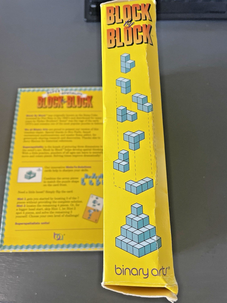 Block by Block Puzzle 1995 Visual-Spatial Reasoning Builder