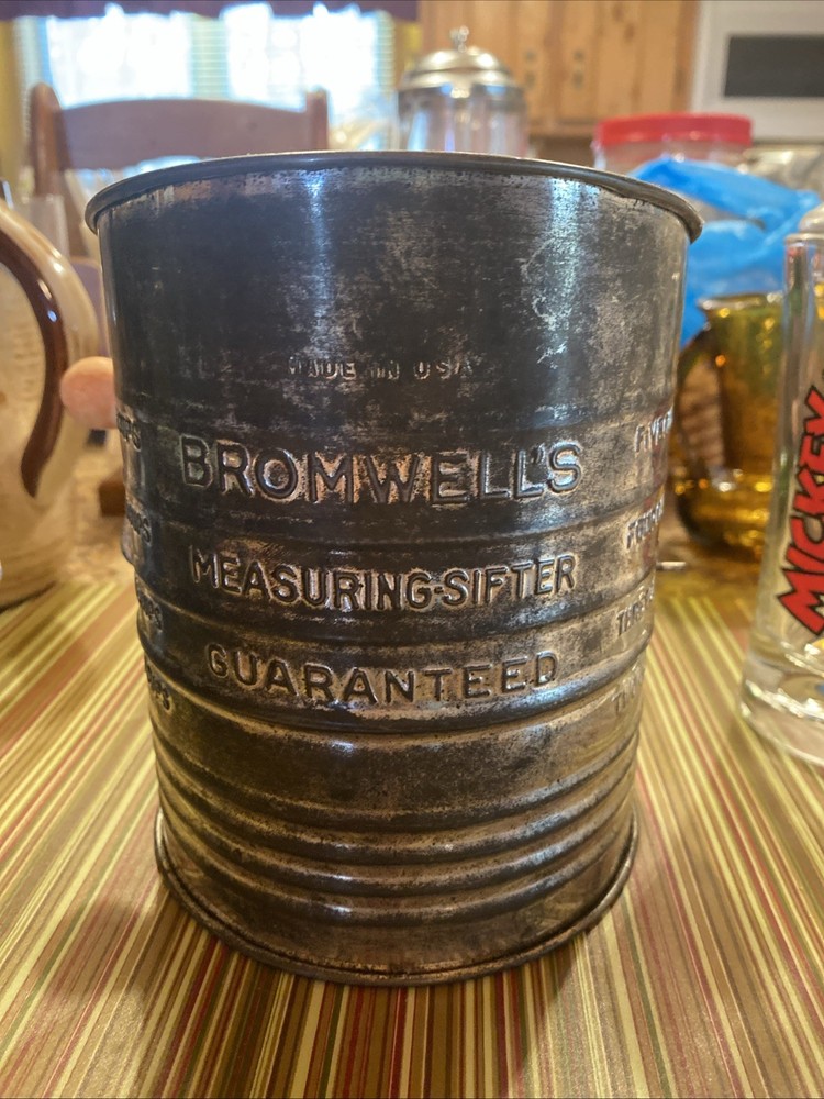 Bromwells Measuring Sifter Guaranteed Vintage Kitchen Tool Antique