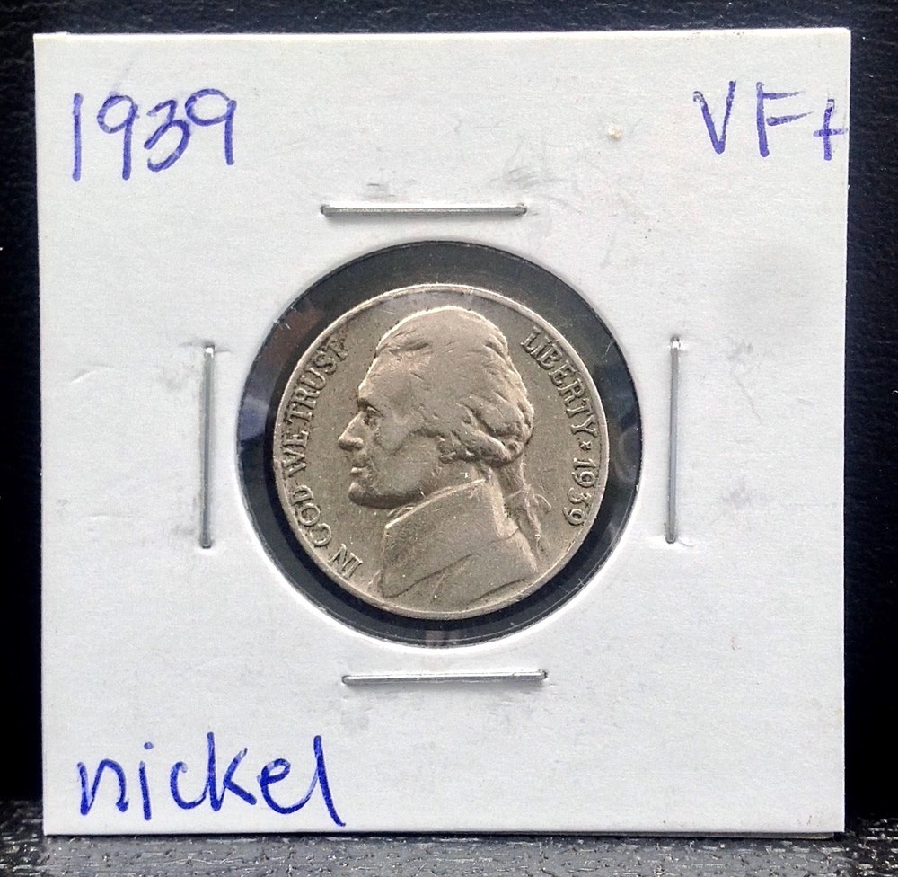 1939 5c Jefferson NICKEL coin
