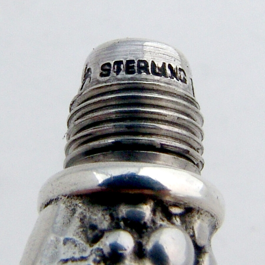 Nautical Design Perfume Bottle Whiting Sterling Silver 1873