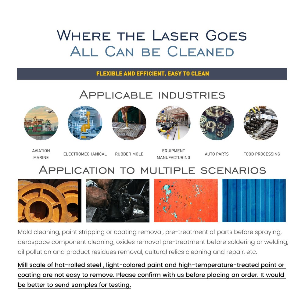 US Used Machine 3000W Handheld Laser Cleaner for Rust/Paint with Transformer