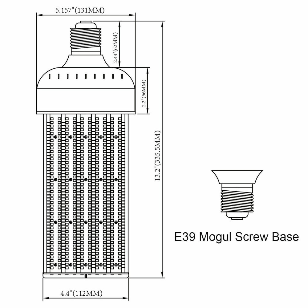 300W LED Corn Bulb Light Replace 1500W Metal Halide/HPS Warehouse High Bay Light