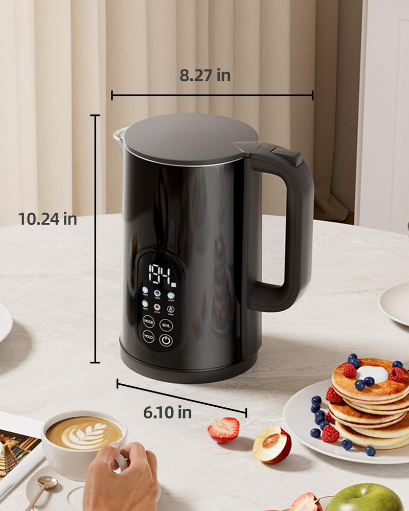 Electric Kettle with Temperature Control, 1.7L Stainless Steel Hot Water Kettle,