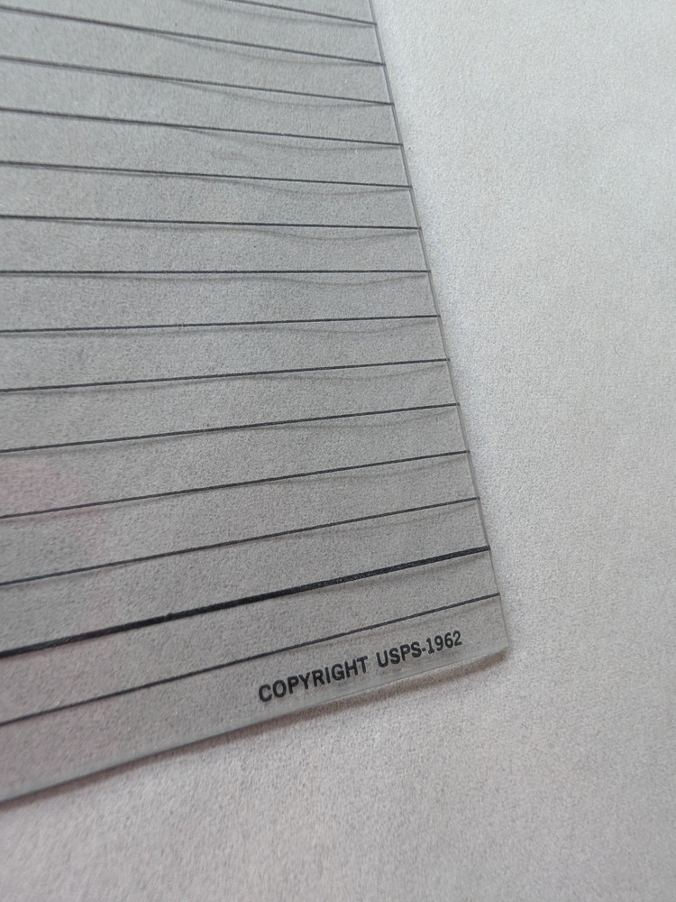 USPS 1960's Clear Nautical Navigation Course Plotter Ruler Tool W/ Sleeve