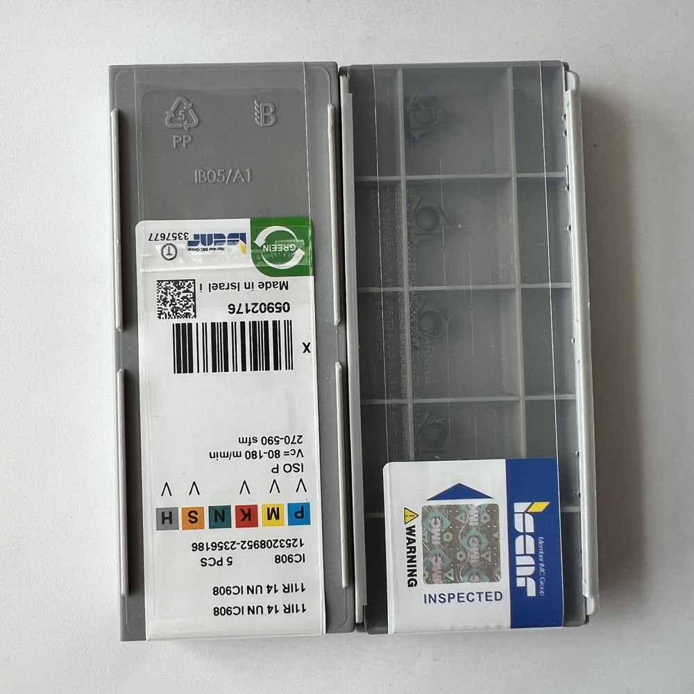 ISCAR / 11IR14UN IC908 / Industrial indexable carbide inserts 5 Pcs