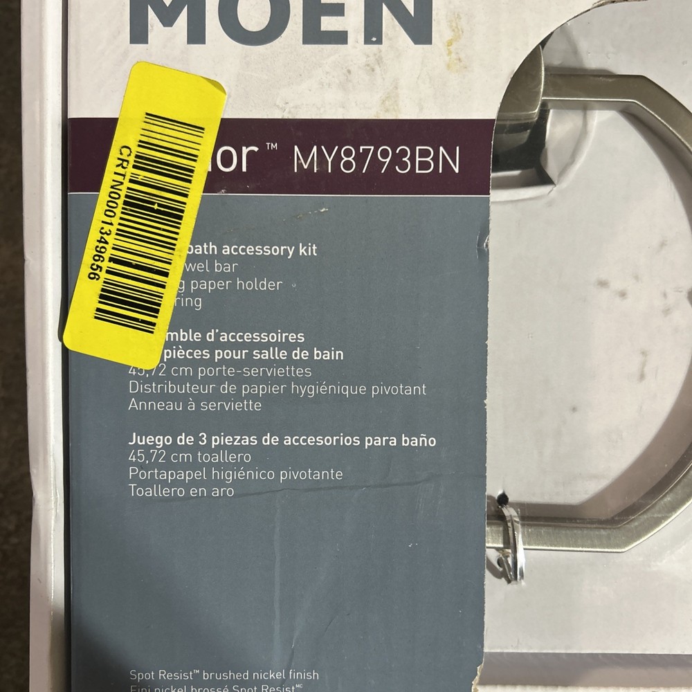 Moen Bathroom Kit Accessory - Silver, 3 Pieces