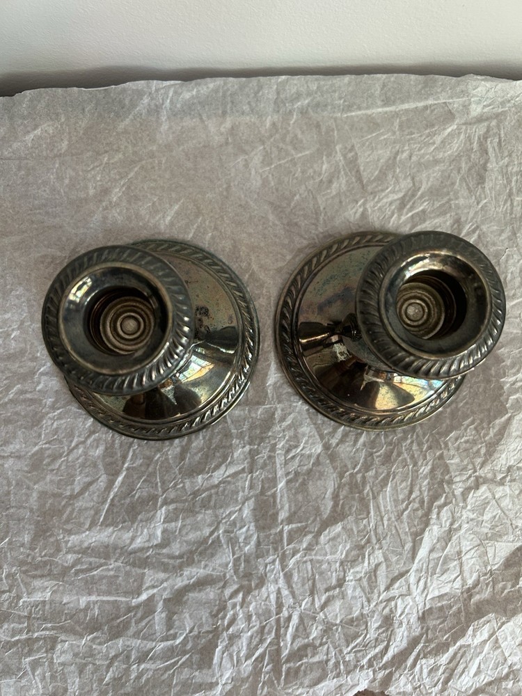 Gorham EP Silverplated P600 Candlestick Holder Pair