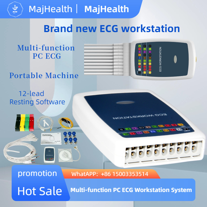 8000G Workstation System, 12 Lead Rest PC Based Portable ECG Machine