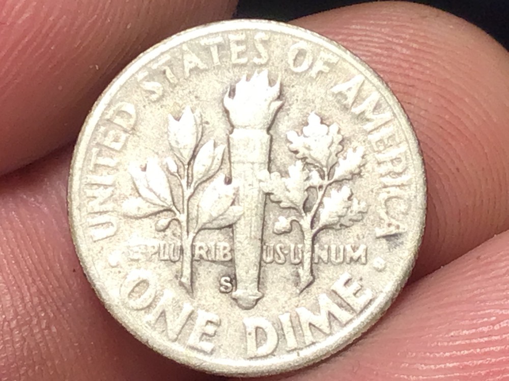1955-S Silver Roosevelt Dime, 1 dime from those pictured