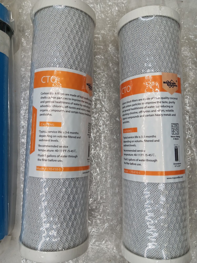 Membrane Solutions 97260-CHN-1 Reverse Osmosis Replacement Filter Set *Bent Box*