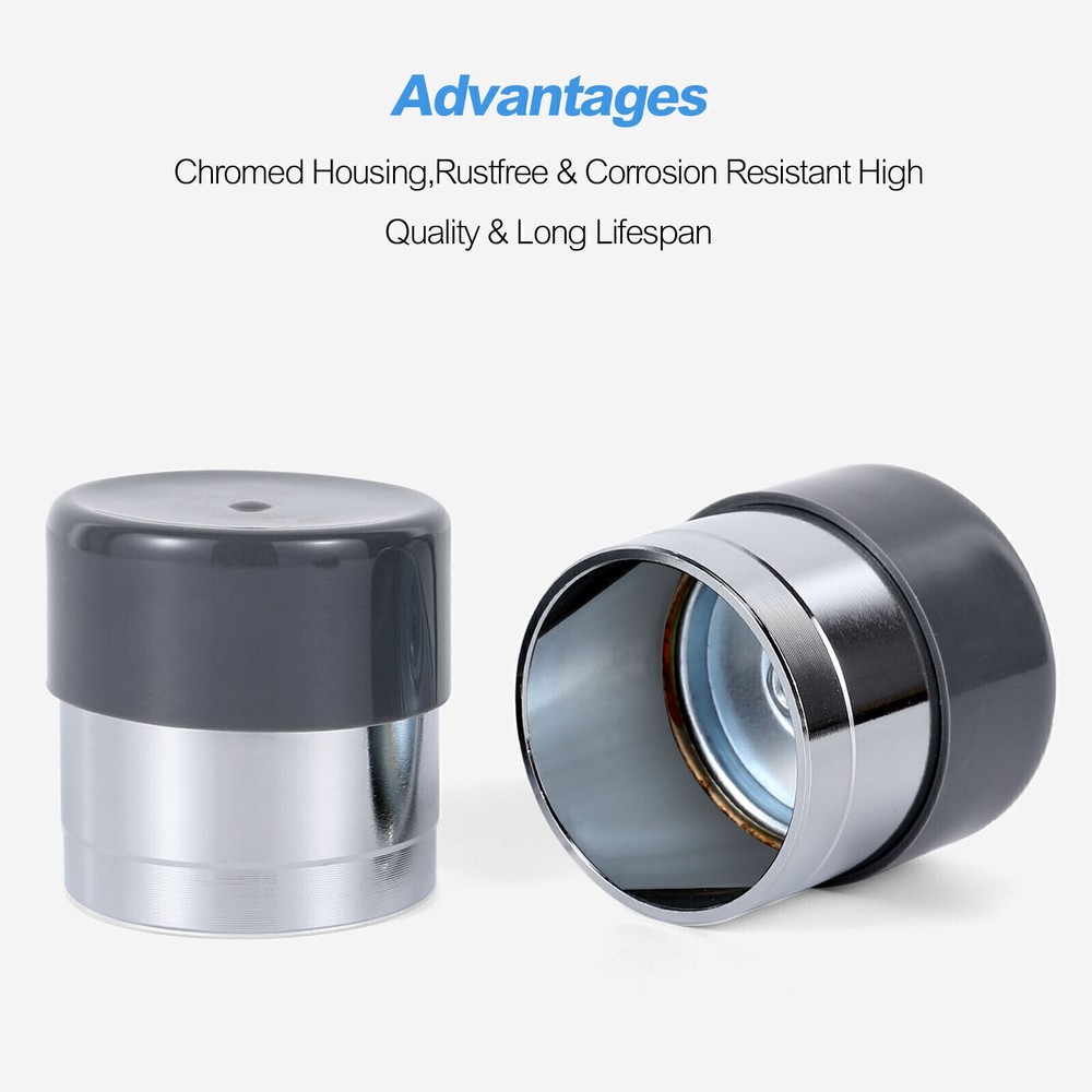 2PCS Wheel Bearing Buddy 1.98 Inch Bearing Protectors Chrome For Trailer Boat