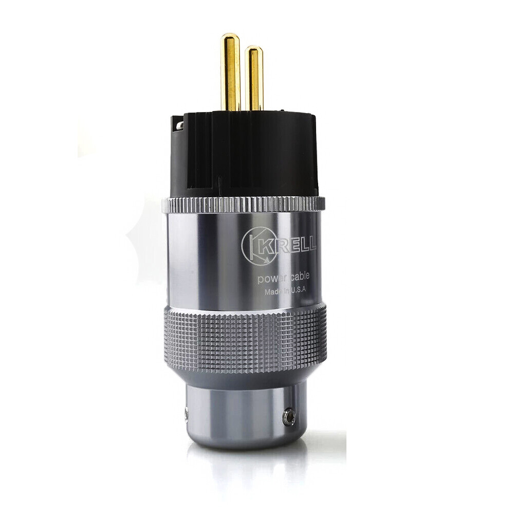 Aluminium Shell Gold Plated Conductor US/EU Version Power Cable Plug Connector