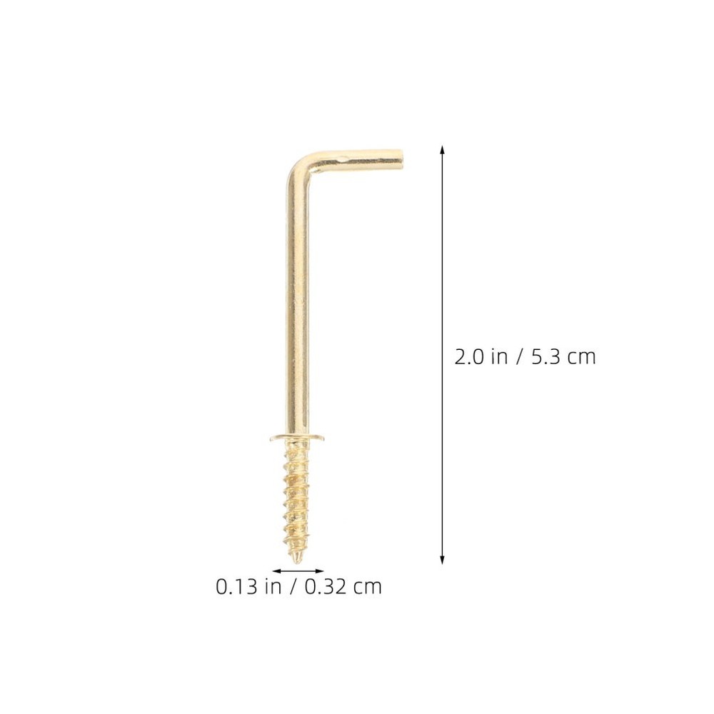 30 Pcs Right Angle Hook Hanging Hooks for Workplace Shape Screws