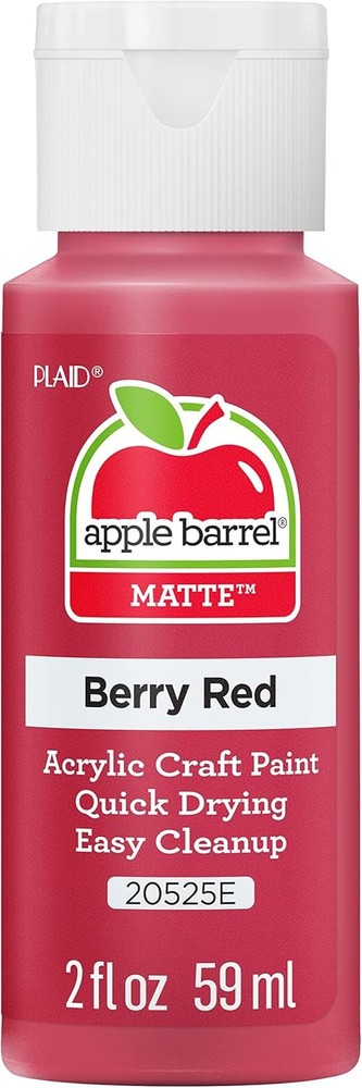 Apple Barrel Acrylic Paint Berry Red 2oz – Smooth & Quick Dry