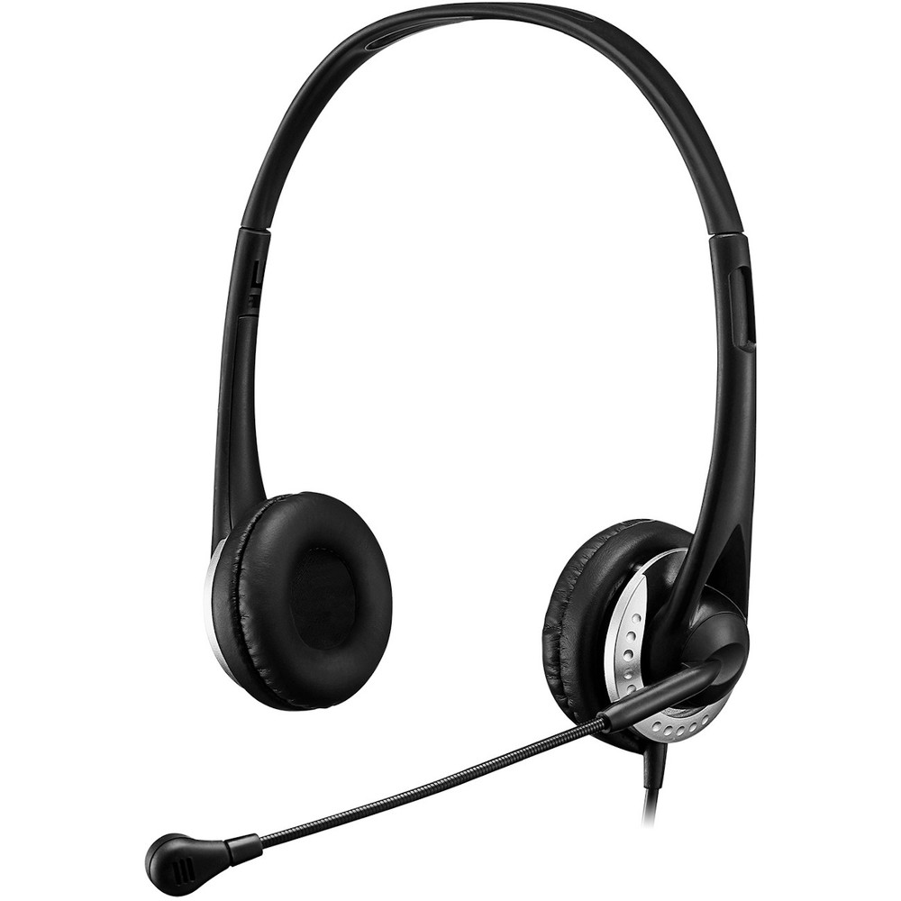 Adesso USB Stereo Headset with Adjustable Microphone- Noise Cancelling- Mono - U